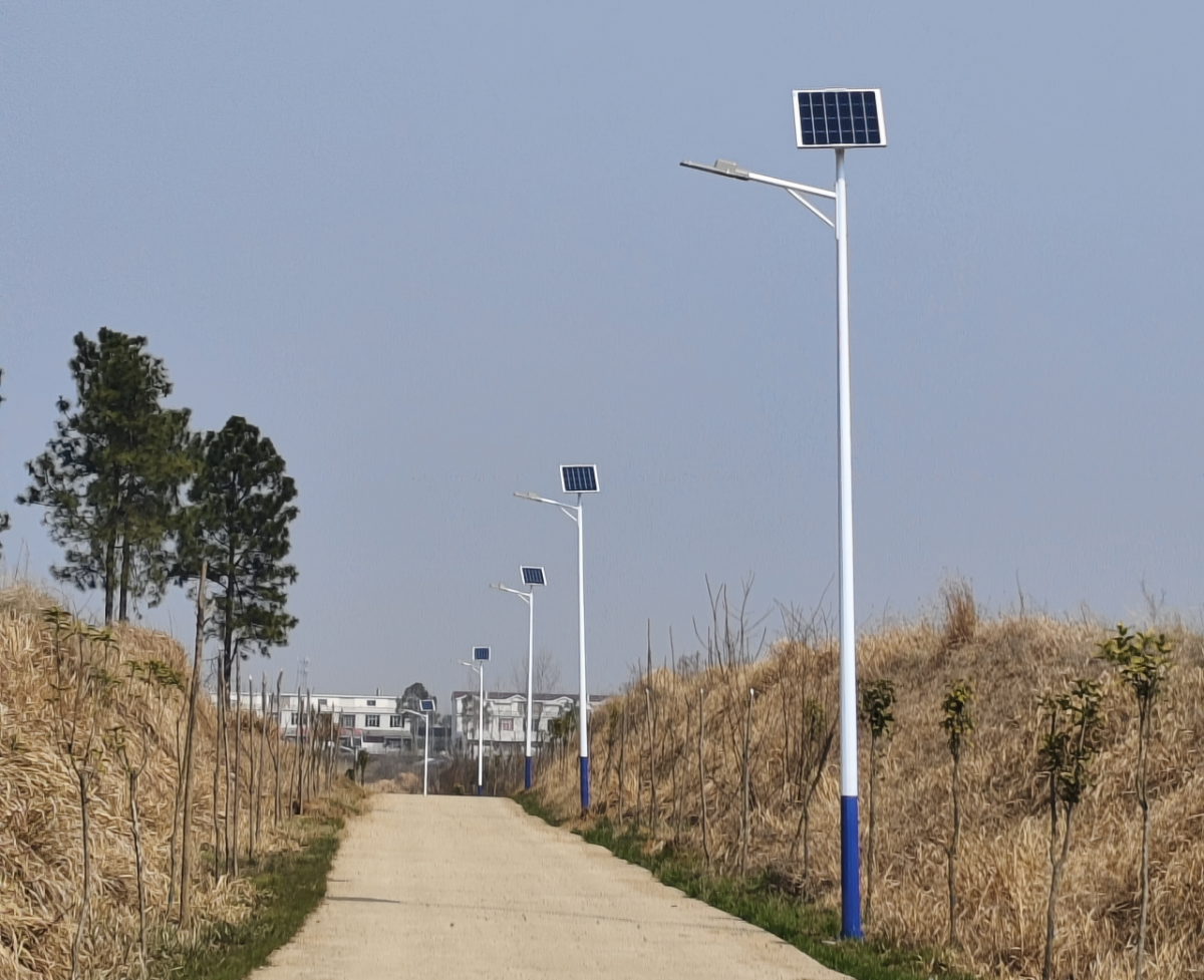  32盞太陽能路燈助推河南信陽固始縣鄉村振興路---豐朗光電